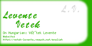 levente vetek business card